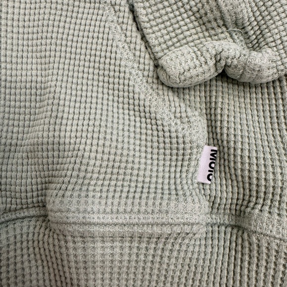 Molo Minelli Mint Waffle Knit Sweatshirt with Hood - Picture 3 of 9